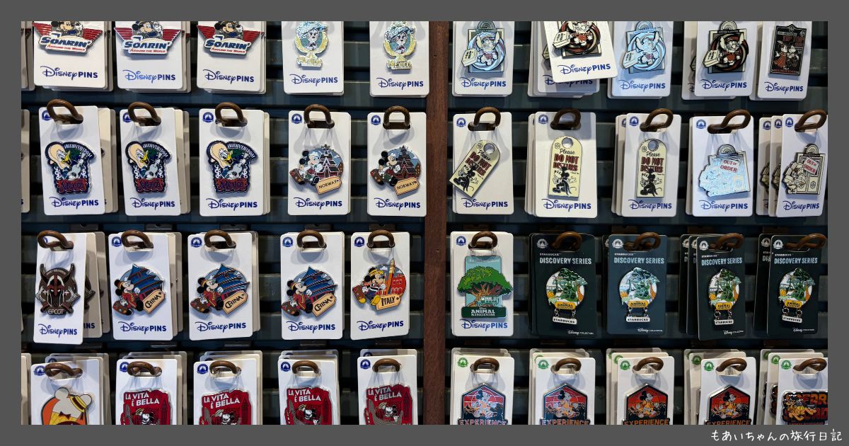 wdwで売っているピンバッジ